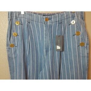 Tommy Hilfiger NWT Striped Wide Leg Crop Pants | Size 14/L | Preppy Nautical